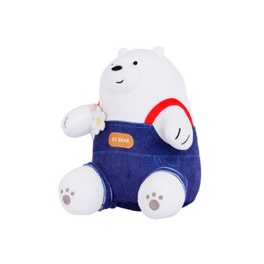Peluche Decorativo We Bare Bears Polar Con Overol Felpa Blanco 29x27 cm