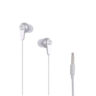 Audífonos De Cable 3.5 mm Plateados 120 cm Manos Libres