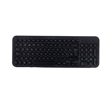 Teclado Inalámbrico Macaron Sintético Negro 38.3x13.2x3.3 cm