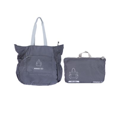 Bolso Tote Gran Capacidad Textil Gris 38.5x14 cm Plegable