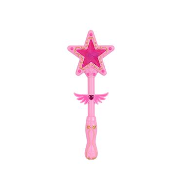 Juguete De Varita En Forma De Estrella Con Luz Y Sonido Sintética Rosa 28x9.5 cm
