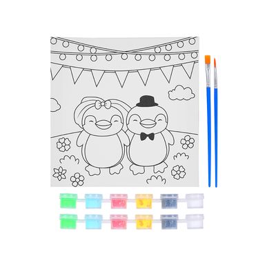 Set De Pinturas, Pingüinos De Boda Miniso
