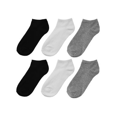 Set Calcetines para Hombre 6 Pares - Negro, Gris y Blanco 40-44