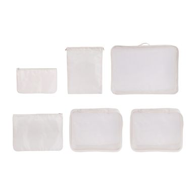 Set Neceser De Viaje Premium Travel Textil Beige 41x31x10 cm, 30x22x11 cm, 26x34 cm, 32x24 cm, 27x16 cm 6 Piezas