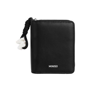 Cartera Para Mujer Con Asa Sintética Negra 11x9x3 cm